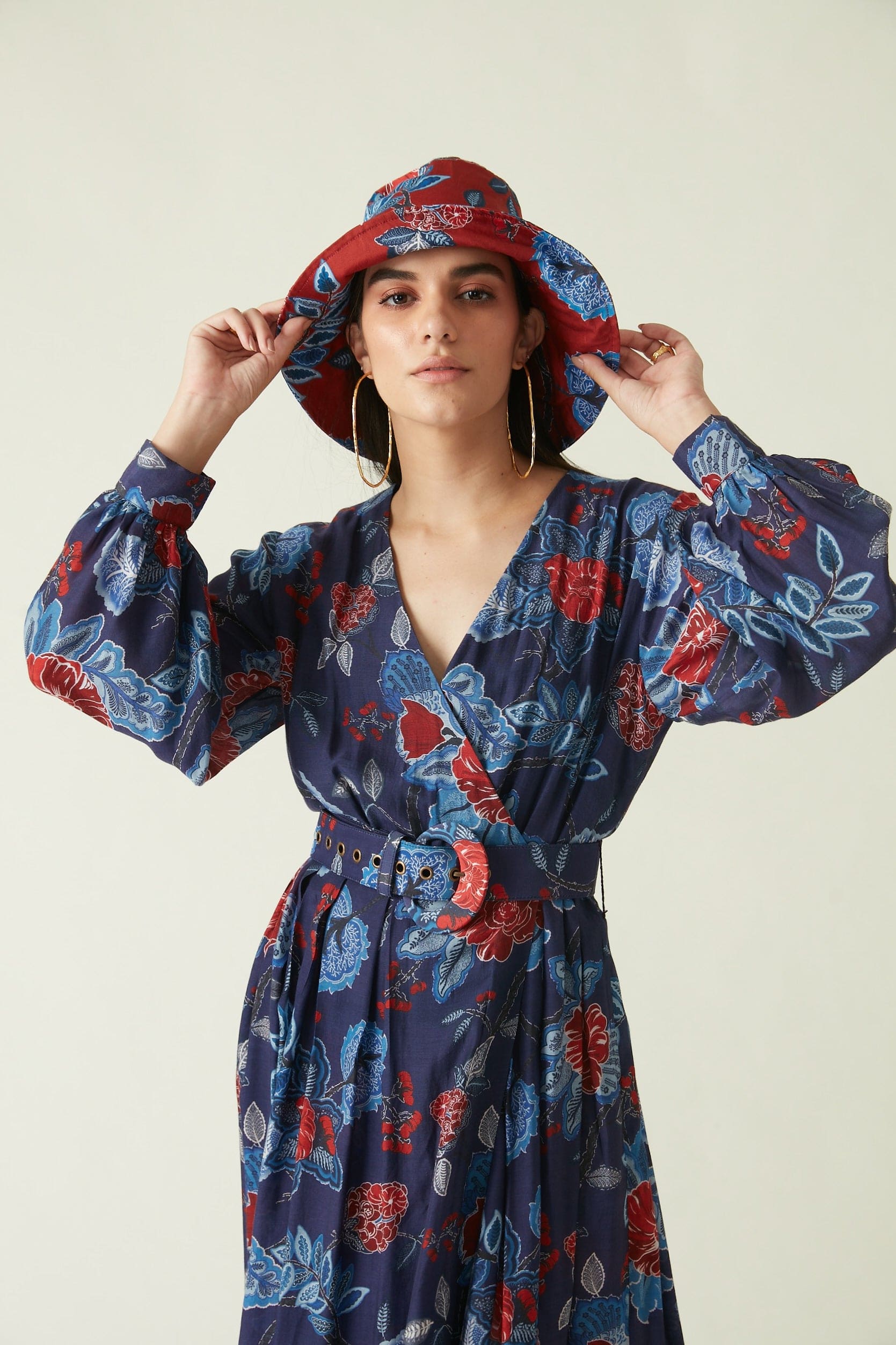 Gelang Printed Reversible Bucket Hat