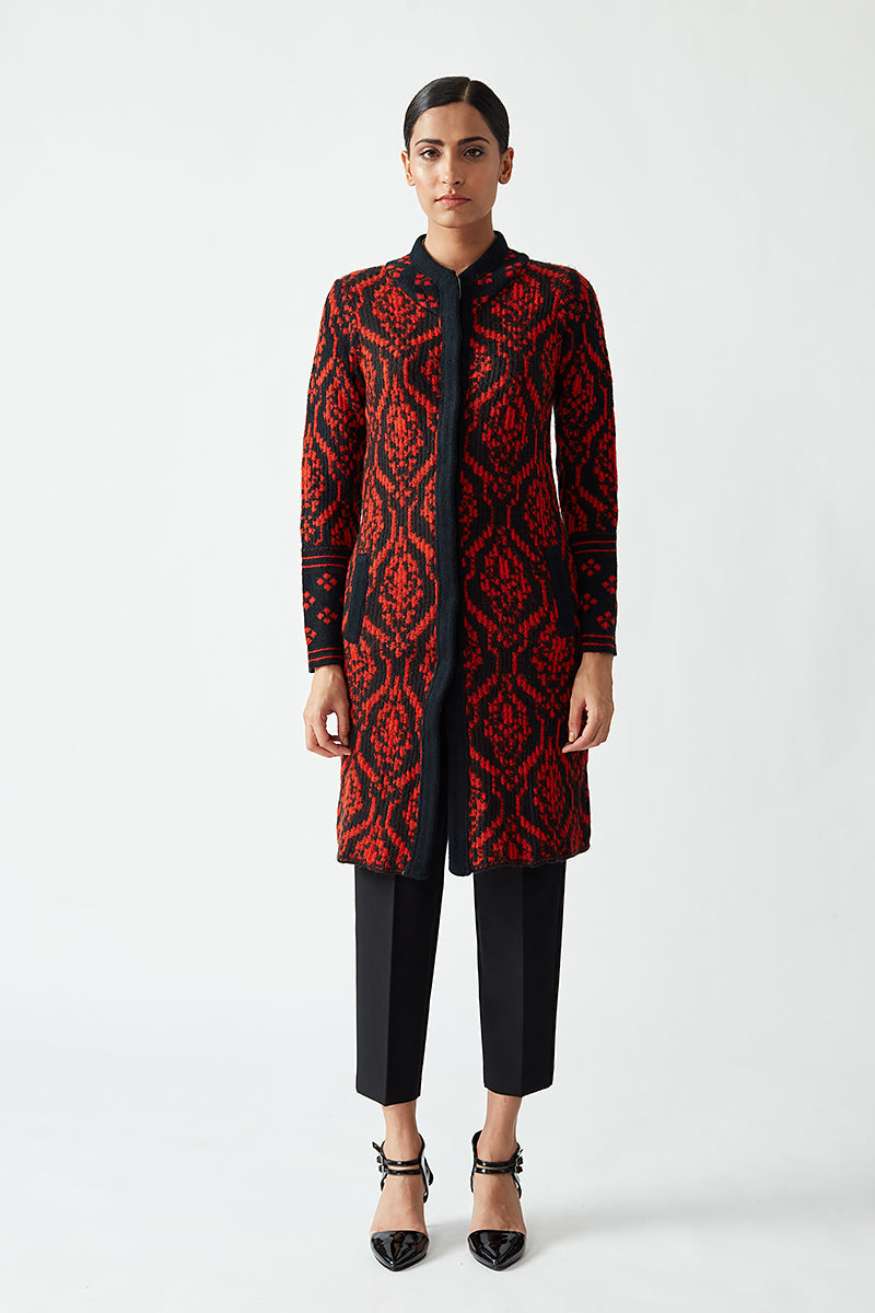 Knitted Jacquard Jacket